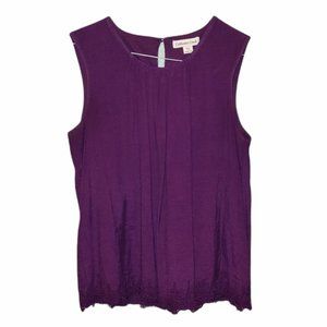 Coldwater Creek Sleeveless Top - Deep Plum Color Size M